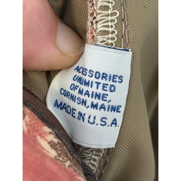 VTG Accessories Unlimited Travel Duffel Bag Tote Cosmetic Case Tapestry Leather - Picture 6 of 9